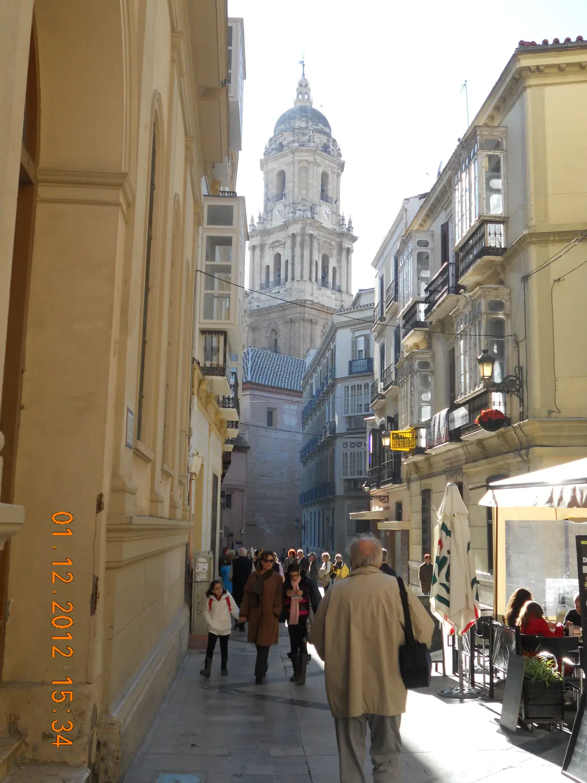 Historische Straße in Málaga